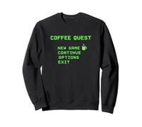 Coffee Quest Barista Gaming Divertente Retro 8 Bit Caffeina Felpa