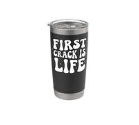 Coffee Roaster First Crack Is Life Retro Roasting Design Bicchiere termico in acciaio inox doppia parete
