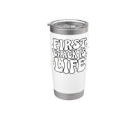 Coffee Roaster First Crack Is Life Retro Roasting Design Bicchiere termico in acciaio inox doppia parete