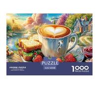 Coffee & SandwichGigantic 1000-Piece Jigsaw Puzzles for Adults An Arsenal of 1000 Ruthlessly Difficult Challenging Puzzle Game Pieces - Engineered to Be A Trophy Gift Jigsaw Puzzles for Adults And Ki