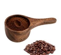 Coffee Scooper - 42 ml Reusable Mini Wood Scoop, Measuring Tool for Ground Beans, Tea, Flour, Sugar | Compact Coffee Scoop for Home Kitchen Hotel Dorm Bar Baking Drinks Preparation Accessories