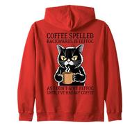 Coffee Spelled Backwards Is Eeffoc Felpa con Cappuccio