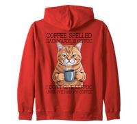 Coffee Spelled Backwards Is Eeffoc Felpa con Cappuccio