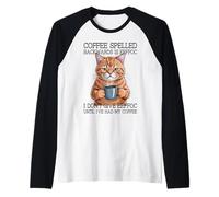 Coffee Spelled Backwards Is Eeffoc Maglia con Maniche Raglan