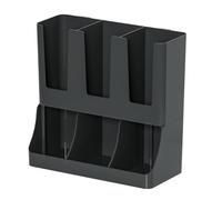 Coffee Station - Wall Mount Large Capacity Storage, sei Compartment Condiment Holder | Space Saving Countertop Rack, Pods Tea Packets Syrup Home Kitchen Cabinet Pantry Table Office Mug Tidy Shelf