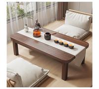 Coffee Table Bamboo Table for Bed Tray with Foldable Japanese Floor Low Table Laptop Tatami Table for Living Room, Dining Room, Tea (Color : Brown, Size : 80x50x35cm)