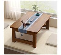 Coffee Table Folding Wooden Coffee Table Japanese Floor Tea Table Laptop Tatami Table Multifunctional Low Table (Color : Brown, Size : 100x50x40cm)