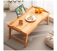 Coffee Table, Japanese Meditation & Tea Table, Floor Altar Table, with Lower Shelf, Laptop Tatami Table, Portable Low Picnic Table (Color : Yellow, Size : 50x30x25cm)