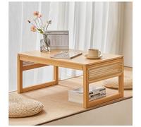 Coffee Table Laptop Tatami Table Japanese Floor Low Table Multifunctional Low Table for Living Room, Dining Room, Tea, Home Decoration (Color : Brown, Size : 60x40x30cm)