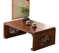Coffee Table Retro Meditation Low Table Japanese Tatami Table Living Room Zen Tea Table Coffee Table Suitable for bay Window (Color : Hetao, Size : 60x40x30cm)