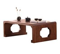 Coffee Table Retro Meditation Low Table Japanese Tatami Table Living Room Zen Tea Table Coffee Table Suitable for bay Window (Color : A, Size : 60x40x30cm)