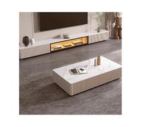 Coffee Table Rock Board, mobiletto da pavimento moderno e semplice for piccoli appartamenti, tavolo caffè for soggiorno Tavolini da Salotto(Bianco,Piccolo)