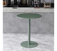 Coffee Table, Tall Top Table Round Bar Table Φ40/48/60/70cm Bistro Pub Table Metal Cocktail Counter Table, Kitchen Dining Desk, Wines Standing Sofa Side/End Table for Indoor(Green1,48x48x72c
