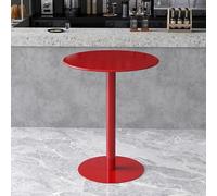 Coffee Table, Tall Top Table Round Bar Table Φ40/48/60/70cm Bistro Pub Table Metal Cocktail Counter Table, Kitchen Dining Desk, Wines Standing Sofa Side/End Table for Indoor(Red,70x70x104cm)