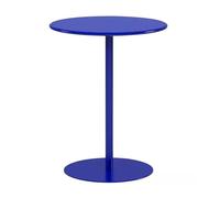 Coffee Table, Tall Top Table Round Bar Table Φ40/48/60/70cm Bistro Pub Table Metal Cocktail Counter Table, Kitchen Dining Desk, Wines Standing Sofa Side/End Table for Indoor(Blue,40x40x72cm)