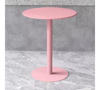 Coffee Table, Tall Top Table Round Bar Table Φ40/48/60/70cm Bistro Pub Table Metal Cocktail Counter Table, Kitchen Dining Desk, Wines Standing Sofa Side/End Table for Indoor(Pink,40x40x72cm)