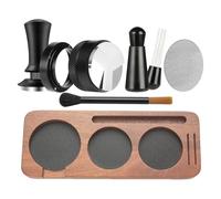 Coffee Tamper, 58mm Powder Press Tamping Set, 9.45x3.7 Inches Espresso Tool with Grip, Sturdy Supply with Balance, Professional Brewing Design, Home Accessories for Kitchen Office Countertop