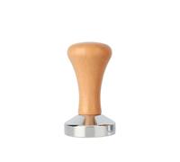 coffee tamper, Compatibile con pressino for caffè espresso con manico in legno massello, base in acciaio inossidabile 304 da 51/53/58 mm(58mm,Light Color)
