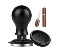 coffee tamper, Pressino for caffè a molla con indicazione di profondità, base ondulata da 51 mm, 53 mm, 54 mm e 58 mm, for baristi e caffè espresso fatto in casa(51mm,Round handle Set)