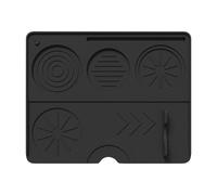 Coffee Tamping Mat, Food-Grade Silicone Tamp Pad with Portafilter Holder, Non-Slip Espressos Bar Tool for Countertop Use at Home, Café, or Birthday Gift, 9.84x7.87 inches