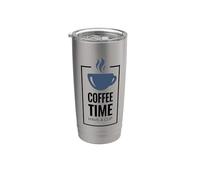 Coffee Time. Have A Cup. Design divertente per bevitori di caffè Bicchiere termico in acciaio inox doppia parete