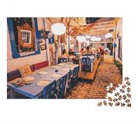 Coffee Time Puzzle for Adultoi 1000Pezzi Riciclabile Warm Atmosphere Anziani Puzzles Impossibile Difficile Difficile Stimolante Alleviare Demenza Senile Attività 38x26cm/1000pcs