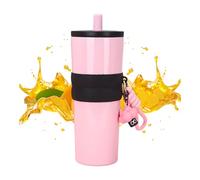 Coffee Tumbler, 800ml 304 Stainless Steel Insulated Travel Mug With Lid And Straw, Leakproof Portable Cup For Hot Cold Drinks, Perfect For Gym Parties Weddings Dating Events, 3.35x3.35x9.06 In