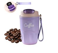 Coffee Vacuum Flask Portable Coffee Cup for Commute Office Users (Purple)