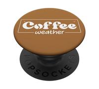Coffee Weather Fall Coffee Books Tis the Season Coffee Lover PopSockets PopGrip Adesivo