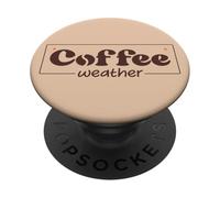 Coffee Weather Fall Coffee Tis the Season Books Coffee Lover PopSockets PopGrip Adesivo