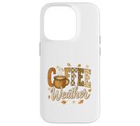 Coffee Weather Fall Cozy Mug Retro Graphic Custodia per iPhone 14 Pro