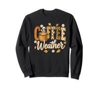 Coffee Weather Fall Cozy Mug Retro Graphic Felpa