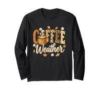 Coffee Weather Fall Cozy Mug Retro Graphic Maglia a Manica