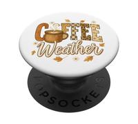 Coffee Weather Fall Cozy Mug Retro Graphic PopSockets PopGrip Adesivo