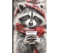 Coffee Winter Raccoon Dot Grid Journal: A Cozy Winter Notebook for Coffee Lovers, Animal Fans, and Creative Writing