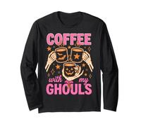 Coffee with My Ghouls Halloween Coffee Lover Maglia a Manica