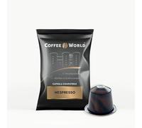 COFFEE WORLD, 75 capsule caffè compatibili con macchine da caffè NESPRESSO®* Intenso e Deciso (1 confezione da 75 CAPSULE 5,5g)