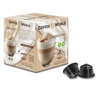 COFFEE WORLD bevanda CAPPUCCINO, 48 capsule compatibili con macchina ad uso domestico Dolce Gusto, 3 BOX DA 16 CAPSULE