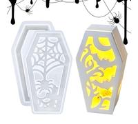 Coffin Mold, Silicone Lampshade, Spooky Resin Casting for Halloween Decor, Handcraft for Dining Table, Study, Bathroom, Bedroom, Bookshelf, Entrance Display, Horror Theme Light Projects