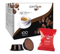 COFFISANO 100 Capsule di Caffè Compatibili con A Modo Mio Miscela Roma - Espresso Monodose Italiano, Gusto Cremoso ed Equilibrato