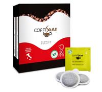 COFFISANO 50 Cialde di Caffè Decaffeinato in Filtro Carta Compostabile ESE da 44 mm Miscela Dek - Espresso Italiano in Bustine Monodose - Gusto Cremoso