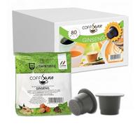Coffisano 80 Capsule Ginseng Compatibili con Nespresso, Solubile Italiano Monodose, Made in Italy, Gusto e Aroma Autentico