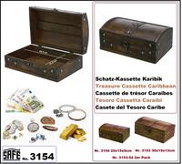 Coffre Del Tesoro Pirata Dei Caraibi In Legno Safe 3154 MIDI 25x15x9cm