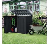 Coffre di stoccaggio esterno KETER in resina 1200 litri Nero e grigio - Riponi rifiuti o biciclette