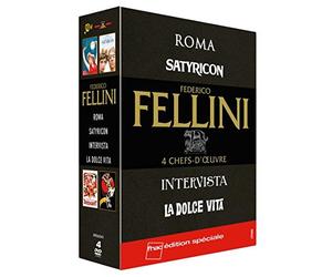 Coffret 4 DVD - Federico Fellini - 4 Films - ROMA / SATYRICON / INTERVISTA / LA DOLCE VITA