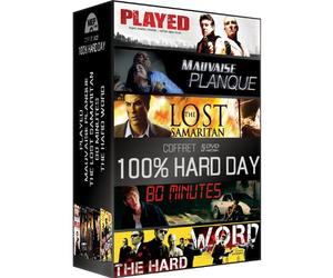coffret 5 dvd 100% hard day : played / mauvaise planque / the lost samaritan / 80 minutes / the hard word