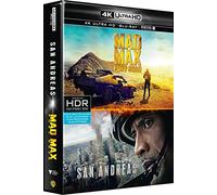 Coffret action 2 films : mad max 4, fury road ; san andreas 4k ultra hd