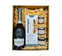 Coffret blanc : Pétillant italien sans alcool - Tapenades de l'Olivette - Gressin