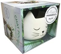 Coffret Chat pousse !...et chat décore: Coffret avec un guide de survie pour plantes d'intérieur, un pot en forme de tête de chat et une corde pour le suspendre: 31636