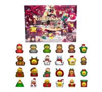 Coffret De Canards De Noël - Jouets Pour Le Compte À Rebours Des Fêtes De 24 Jours, Cadeaux Festifs Pour Le Bain | Figurine De Collection Mignonnes Aux Motifs Variés, Mini-Canards Amusants